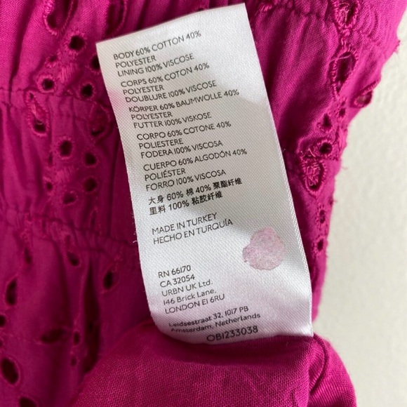 Maeve Anthropologie Somerset Dress Eyelet Pink Size Medium - Picture 5 of 5